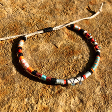 Load image into Gallery viewer, “Wandering Bear” Cotton with Ethiopian Opal, Turquoise, and Pearl Wanderlust Bracelet