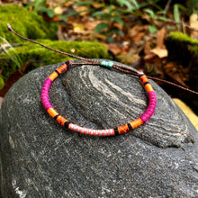 Load image into Gallery viewer, “Wild Rose" Fiber Threads with Alpaca Wool Wanderlust Bracelet