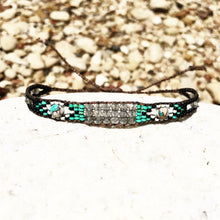 Load image into Gallery viewer, “Moon River” Labradorite, Spiny Oyster Turquoise, Turquoise, Seed Bead Dream Bracelet