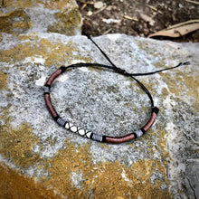 Load image into Gallery viewer, “Whitetail Deer” Merino wool, Cotton, and Irish Waxed Linen Cord Dream Bracelet