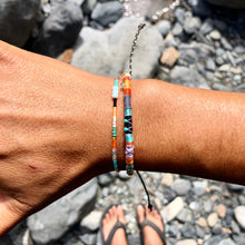 Load image into Gallery viewer, “Lit" Opal, Labradorite, and Turquoise Seed Bead Spirit Bracelet