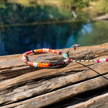 Load image into Gallery viewer, “The Sun is Rising" Fiber Threads with Merino Wool Wanderlust Bracelet
