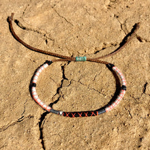 Load image into Gallery viewer, “Desert Sunrise" Fiber Threads with Merino Wool Wanderlust Bracelet