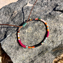 Load image into Gallery viewer, “Sunny" Fiber Threads with Turquoise Stone Wanderlust Bracelet