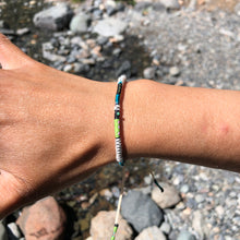 Load image into Gallery viewer, “Manzanita” Cotton, Merino Wool, Turquoise Wanderlust Bracelet