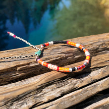 Load image into Gallery viewer, “The Sun is Rising" Fiber Threads with Merino Wool Wanderlust Bracelet