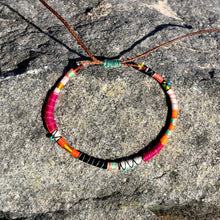 Load image into Gallery viewer, “Sunny" Fiber Threads with Turquoise Stone Wanderlust Bracelet