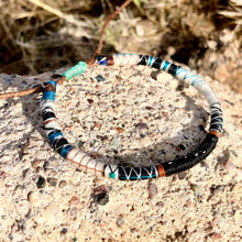 Load image into Gallery viewer, “The Navigator" Fiber Threads with a Malachite Stone Wanderlust Bracelet