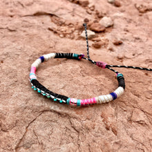 Load image into Gallery viewer, “Sandstone” Fiber Threads with Turquoise Stone Wanderlust Bracelet