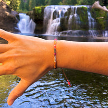 Load image into Gallery viewer, “Slightly" Fiber Threads with Malachite Stones Wanderlust Bracelet