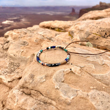 Load image into Gallery viewer, “Harmony” Fiber Threads with Pearl, Lapis, Turquoise, Citrine Stone Wanderlust Bracelet