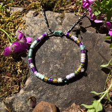 Load image into Gallery viewer, “Woodlands” Fiber Threads with Herkimer Diamond, Amethyst, Malachite, Opal Stone Wanderlust Bracelet