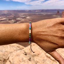Load image into Gallery viewer, “Moab” Fiber Threads with Herkimer Diamond, Opal, Turquoise Stone Wanderlust Bracelet