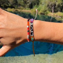 Load image into Gallery viewer, “LIVE” Turquoise, Opal, and Seed Bead Dream Bracelet on Deerskin Lace