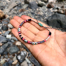 Load image into Gallery viewer, “Light it Up" Cotton with Ethiopian Opal and Turquoise Wanderlust Bracelet