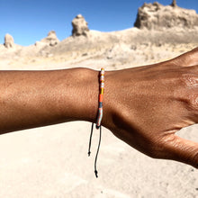 Load image into Gallery viewer, “Golden Hour" LIMIT ONE PER CUSTOMER Fiber Threads with Merino Wool Wanderlust Bracelet