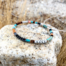 Load image into Gallery viewer, “Storm Chaser" Fiber Threads with Merino Wool Wanderlust Bracelet