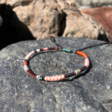 Load image into Gallery viewer, “Highway 101” Cotton, Merino Wool, Turquoise, Pearl, Opal Wanderlust Bracelet