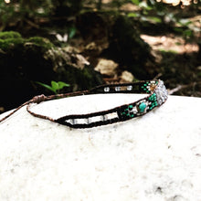 Load image into Gallery viewer, “Moon River” Labradorite, Spiny Oyster Turquoise, Turquoise, Seed Bead Dream Bracelet