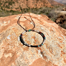 Load image into Gallery viewer, “The Road" Fiber Threads with Tibetan Turquoise Stone Wanderlust Bracelet