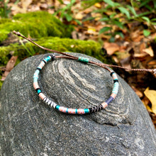 Load image into Gallery viewer, “High Tide" Fiber Threads with Merino Wool Wanderlust Bracelet