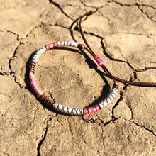 Load image into Gallery viewer, “Desert Alchemy" Fiber Threads with Merino Wool Wanderlust Bracelet
