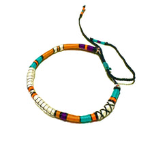 Load image into Gallery viewer, “New World” Fiber Threads and Merino Wool Wanderlust Bracelet
