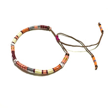 Load image into Gallery viewer, “Heart of Autumn” Fiber Threads and Merino Wool Wanderlust Bracelet
