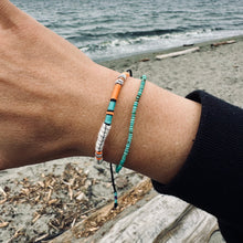 Load image into Gallery viewer, “New World” Fiber Threads and Merino Wool Wanderlust Bracelet

