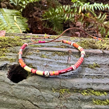 Load image into Gallery viewer, “Heart of Autumn” Fiber Threads and Merino Wool Wanderlust Bracelet
