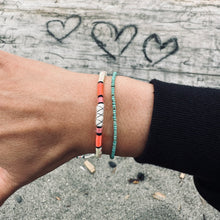 Load image into Gallery viewer, “Remembering” Fiber Threads and Merino Wool Wanderlust Bracelet
