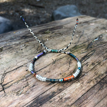 Load image into Gallery viewer, “Forest Solace” Fiber Threads with Malachite Stone Wanderlust Bracelet
