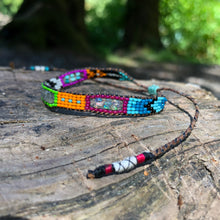 Load image into Gallery viewer, “Olympic Peninsula” Labradorite, Ethiopian Opal, Turquoise, Seed Bead Dream Bracelet
