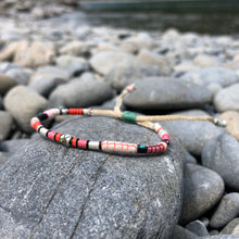 Load image into Gallery viewer, “Pink Cloud” Fiber Threads with Gemstones Wanderlust Bracelet
