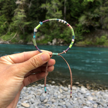 Load image into Gallery viewer, “Forest Glow” Fiber Threads with Gemstones Wanderlust Bracelet
