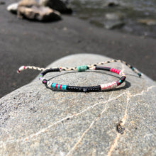 Load image into Gallery viewer, “Mycelium Magic” Fiber Threads with Gemstones Wanderlust Bracelet
