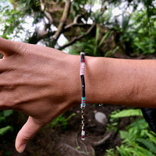 Load image into Gallery viewer, “Mycelium Magic” Fiber Threads with Gemstones Wanderlust Bracelet
