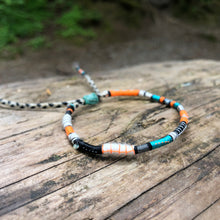 Load image into Gallery viewer, “Elwha River” Fiber Threads with Gemstones Wanderlust Bracelet
