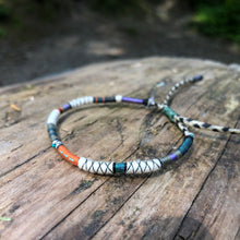 Load image into Gallery viewer, “Forest Solace” Fiber Threads with Malachite Stone Wanderlust Bracelet
