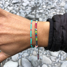 Load image into Gallery viewer, “Rainbow Trout” Fiber Threads with Gemstone Wanderlust Bracelet
