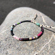 Load image into Gallery viewer, “Mycelium Magic” Fiber Threads with Gemstones Wanderlust Bracelet
