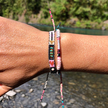 Load image into Gallery viewer, “Summer’s Darling” Fiber Threads with Gemstone Wanderlust Bracelet
