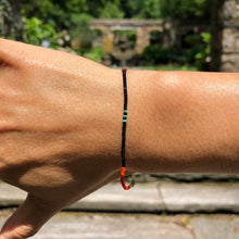 Load image into Gallery viewer, “Highway Vagabond" Ethiopian Opal, Turquoise Seed Bead Spirit Bracelet or Anklet
