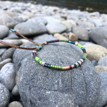 Load image into Gallery viewer, “Forest Glow” Fiber Threads with Gemstones Wanderlust Bracelet
