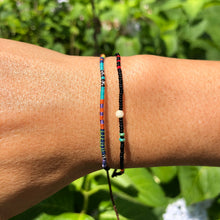 Load image into Gallery viewer, “Winding Trail" Ethiopian Opal, Turquoise, Herkimer Diamond, Seed Bead Spirit Bracelet or Anklet
