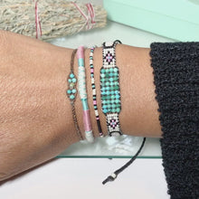 Load and play video in Gallery viewer, "It Was All a Dream” Turquoise, Pearl, and Seed Bead Dream Bracelet
