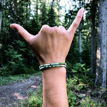 Load image into Gallery viewer, "Evergreen" Cotton Wanderlust Bracelet
