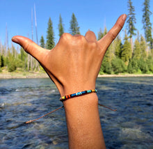 Load image into Gallery viewer, "Flathead River" Cotton Wanderlust Bracelet
