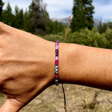 Load image into Gallery viewer, "Wyoming Wildflower" Cotton Wanderlust Bracelet
