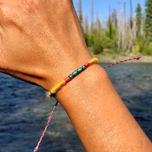 Load image into Gallery viewer, “Montana Mountain Lion” Alpaca Wool, Cotton, and Waxed Linen Cord Wanderlust Bracelet
